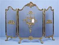French Style Brass Fire Screen