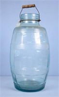 Owens Illinois Aqua Green Glass Pickle Jar C. 1930