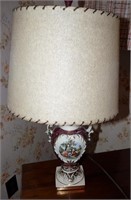 Victorian Theme Painted Lamp