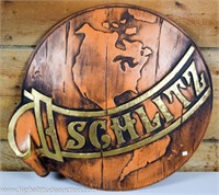 1968 Schlitz Beer Plastic Globe Wall Sign