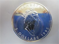 1995 Troy OZ .999 Silver Canadian Coin