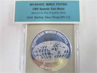 1969 Milwaukie World Festival 1 oz Sterling Silver
