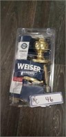 Weiser keyed entry, open package