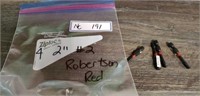 2"  #2 Robertson bits red