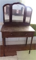 Antique Mahogany ladies two drawer Vanity with