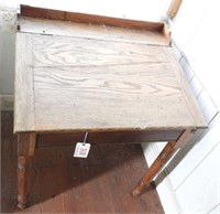 Antique Oak Schoolmasters Desk with lift top