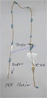 14k Chain (tangled & Broken)