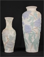 Two Phoenix Consolidated  Glass Vases, 12" & 9.25"