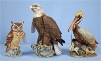 Three Andrea Porcelain Bird Figures - Pelican Etc