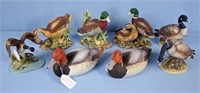 Eight Andrea Porcelain Waterfowl Figures