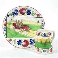 Fine selection of Rabbitware , including a rare roadster plate and baseball mug