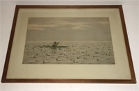 A.B. FROST SIGNED LITHOGRAPH