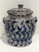 STONE COOKIE JAR WITH LID