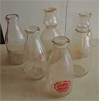 6 Milk & cream bottles