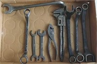 Box of Ford wrenches