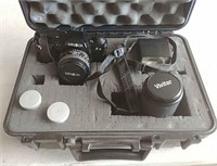 Minolta camera with case & lenses