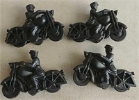 4 Cast iron motorcycles