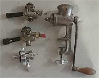 Keg taps and meat grinder