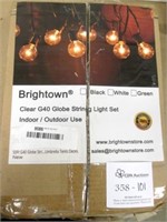 BrighTown 50FT Clear Globe String Light Set