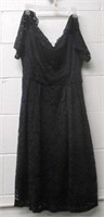 Aibwet 2XL Black Lace Evening Dress