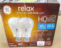 3 GE Relax High DEF Soft White Lights 60W