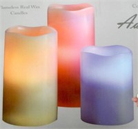 3 Colour Changing Adoria Candles ~ 6", 5" & 4"