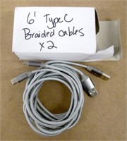 2 6' Type C Braided Cables