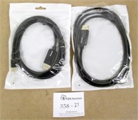 2 - 6Ft Mini Display Port to HDMI Cables