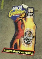 Vintage Mich Golden Smooth Everything Over Sign,