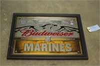 Budweiser Marines Mirror, Approx 21"x27"