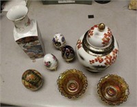 Vintage Royal Peacock Vase, Made in Japan, (2)