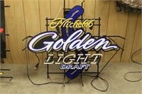 Michelob Golden Light Draft Neon Sign, Approx