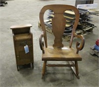 Rocking Chair & Telephone Table, Approx