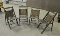 (4) Vintage Slat Chairs