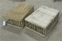 (2) Vintage Chicken Crates, Approx 35"x24"x12"