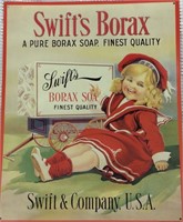 VINTAGE STYLE SWIFT’S BORAX METAL SIGN