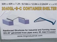 30'x40'x15'  Container Storage Shelter