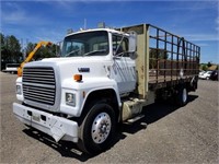 1990 Ford L8000 S/A Flat Bed Truck