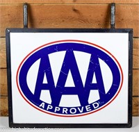 Vintage AAA  Approved Metal Advertising Sign