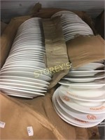 Branded 8" White Side Plates x 70