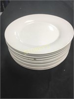 22 White Dinner Plates - 10.5"