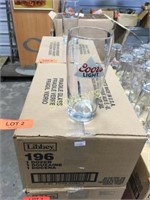 Dozen 20oz Coors Light Beer Glasses - NEW