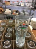 Dozen Heineken Beer Glasses