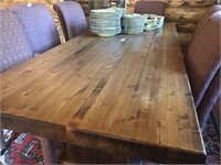 Country Farmhouse Hardwood Dining Table
