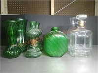 Vintage Green Hurricane Lanterns and more