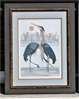 LE Signed Framed Print Morning Watch Herons