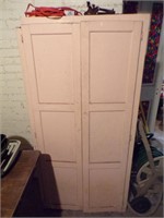 WOODEN PANTRY CABINET, 29" X 11" X 61"T
