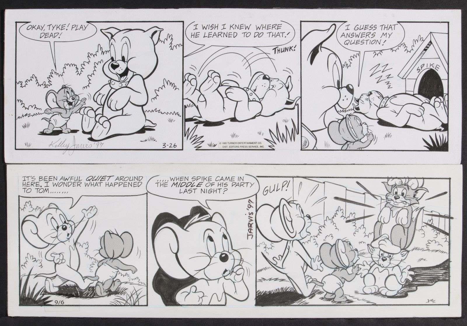 TWO ORIGINAL TOM & JERRY COMIC STRIPS | DIRK SOULIS AUCTIONS
