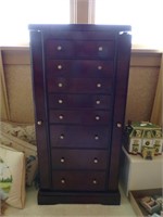 POWELL CHEST TOP 8 DRAWER JEWELRY ARMOIRE