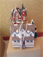 PAIR OF CHRISTMAS VILLAGE HOUSES